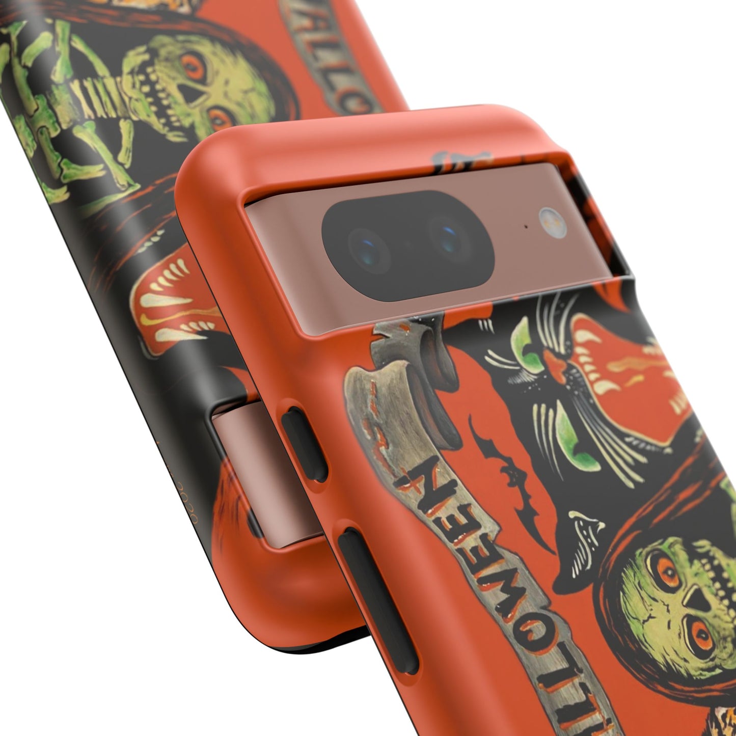 Vintage Halloween Phone Case,Tough Phone Cover,Spooky Accessory, Witch, Cat, Owl