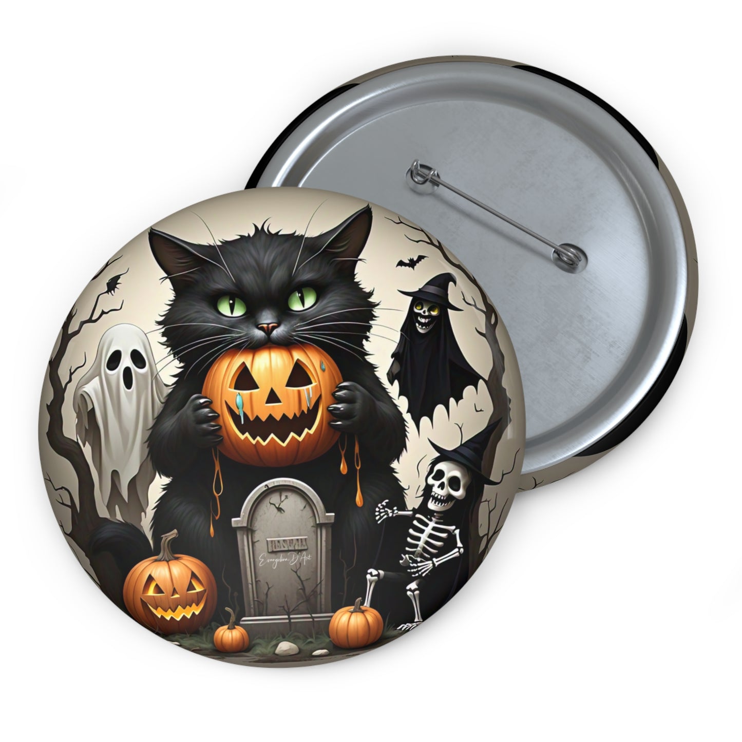 Halloween Pin Button,Spooky Accessory,Creepy Badge,Trick or Treat, Haunted, gift