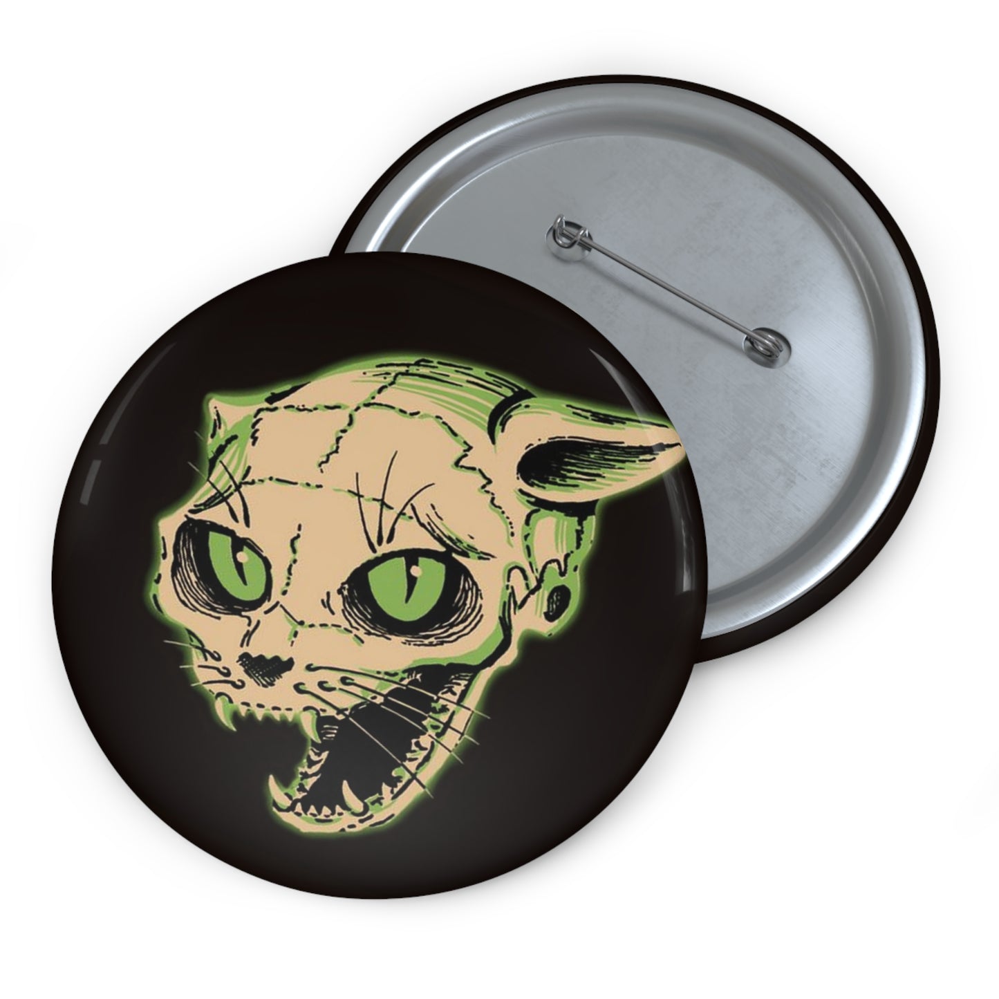 Retro Halloween Cat Pin Button,Vintage Badge,Witchy Accessories,All Hallows Eve
