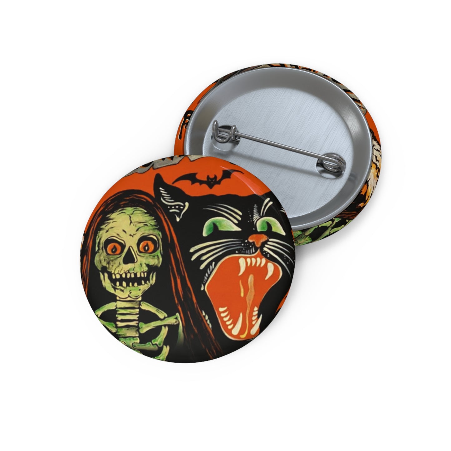 Vintage Halloween Pin Button,Retro Collectible,Trick or Treat,Creepy,Unique Gift