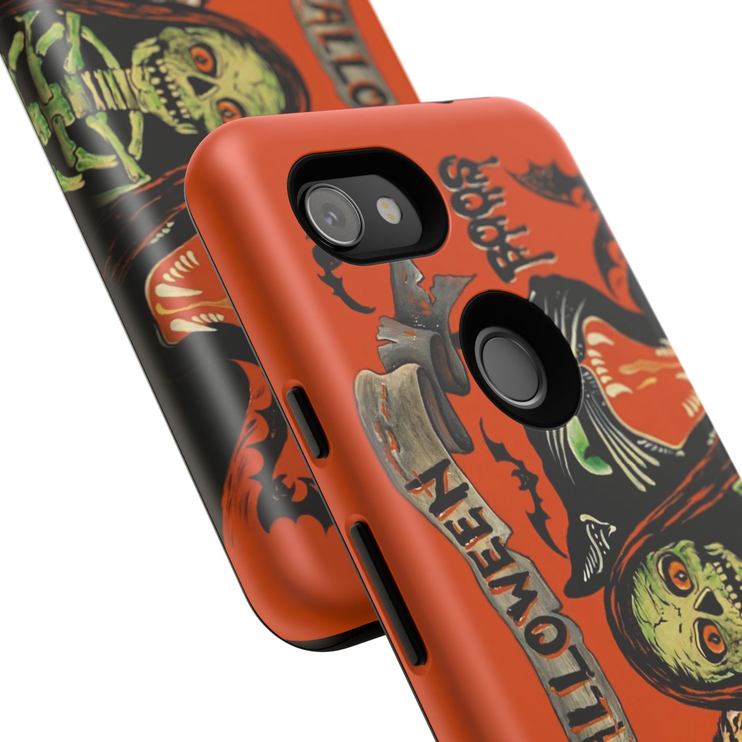 Vintage Halloween Phone Case,Tough Phone Cover,Spooky Accessory, Witch, Cat, Owl