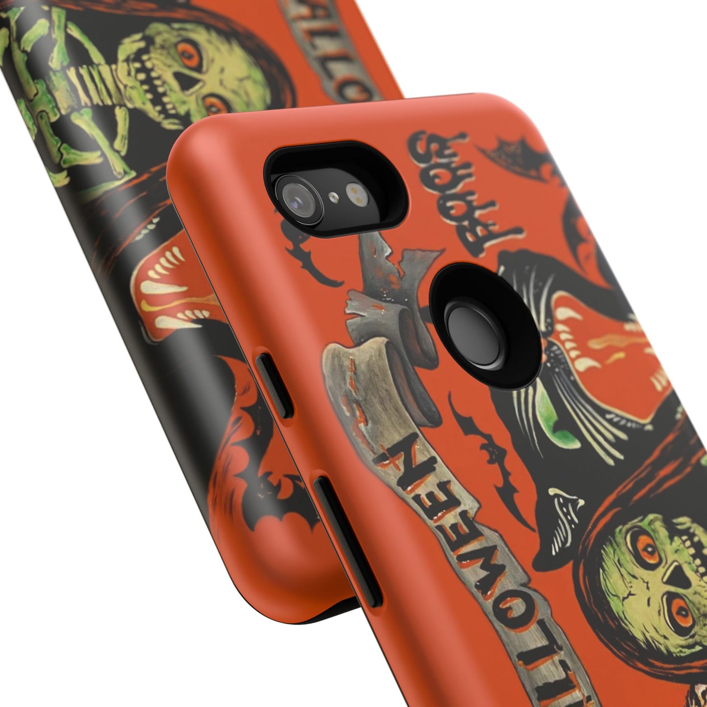 Vintage Halloween Phone Case,Tough Phone Cover,Spooky Accessory, Witch, Cat, Owl