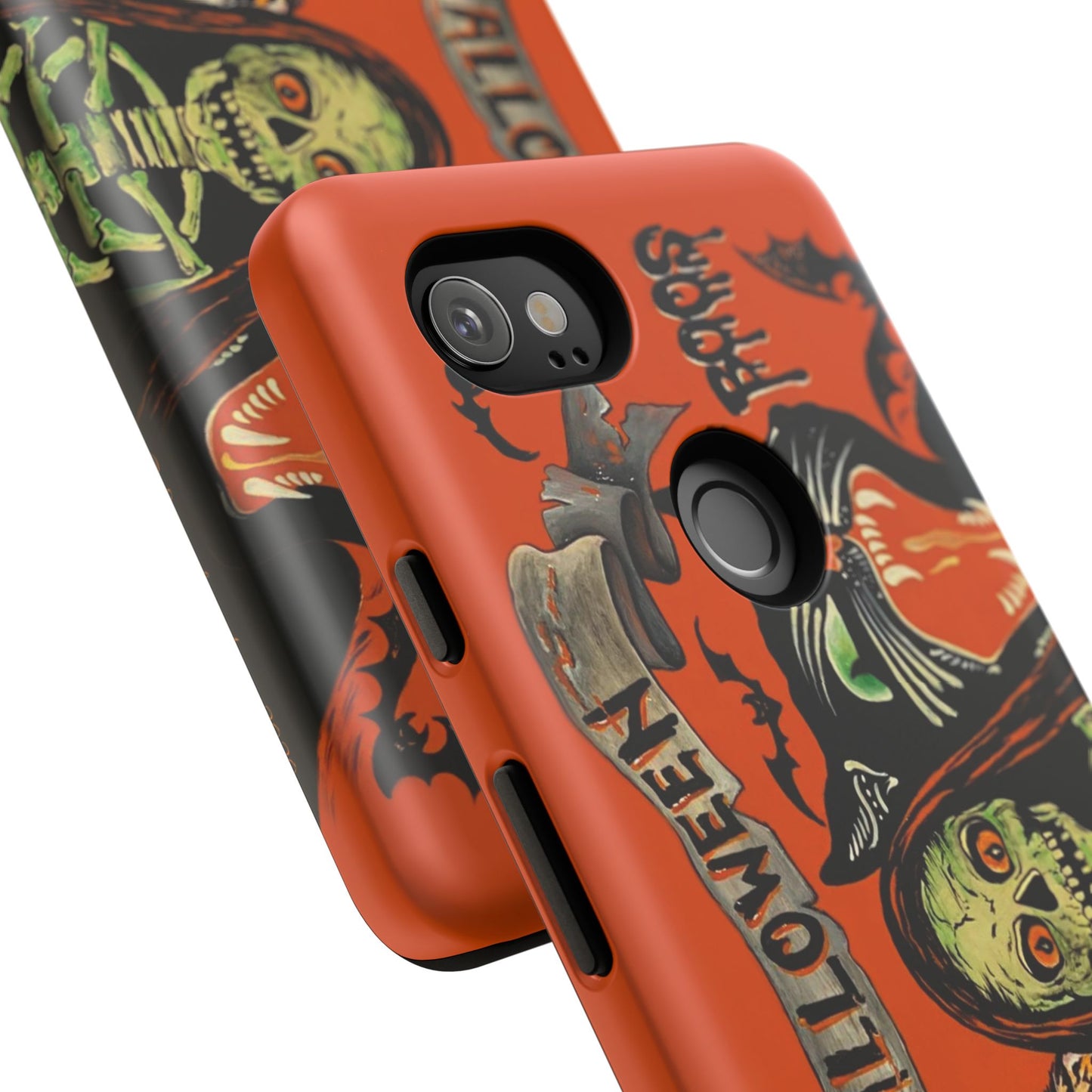 Vintage Halloween Phone Case,Tough Phone Cover,Spooky Accessory, Witch, Cat, Owl