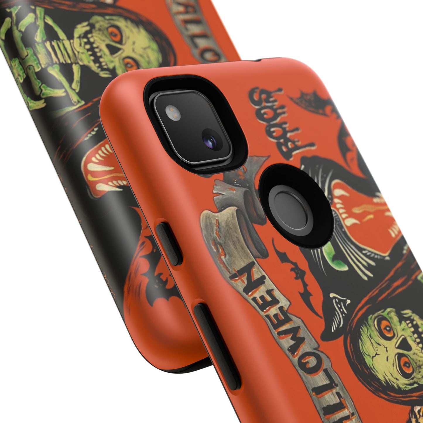 Vintage Halloween Phone Case,Tough Phone Cover,Spooky Accessory, Witch, Cat, Owl