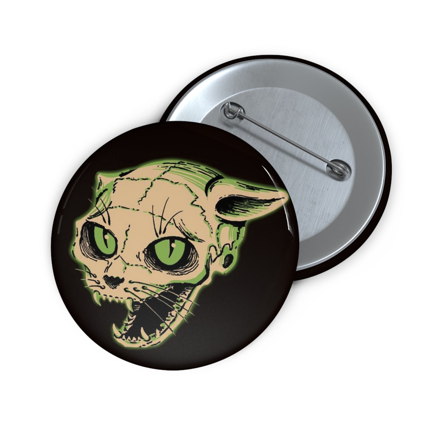 Retro Halloween Cat Pin Button,Vintage Badge,Witchy Accessories,All Hallows Eve