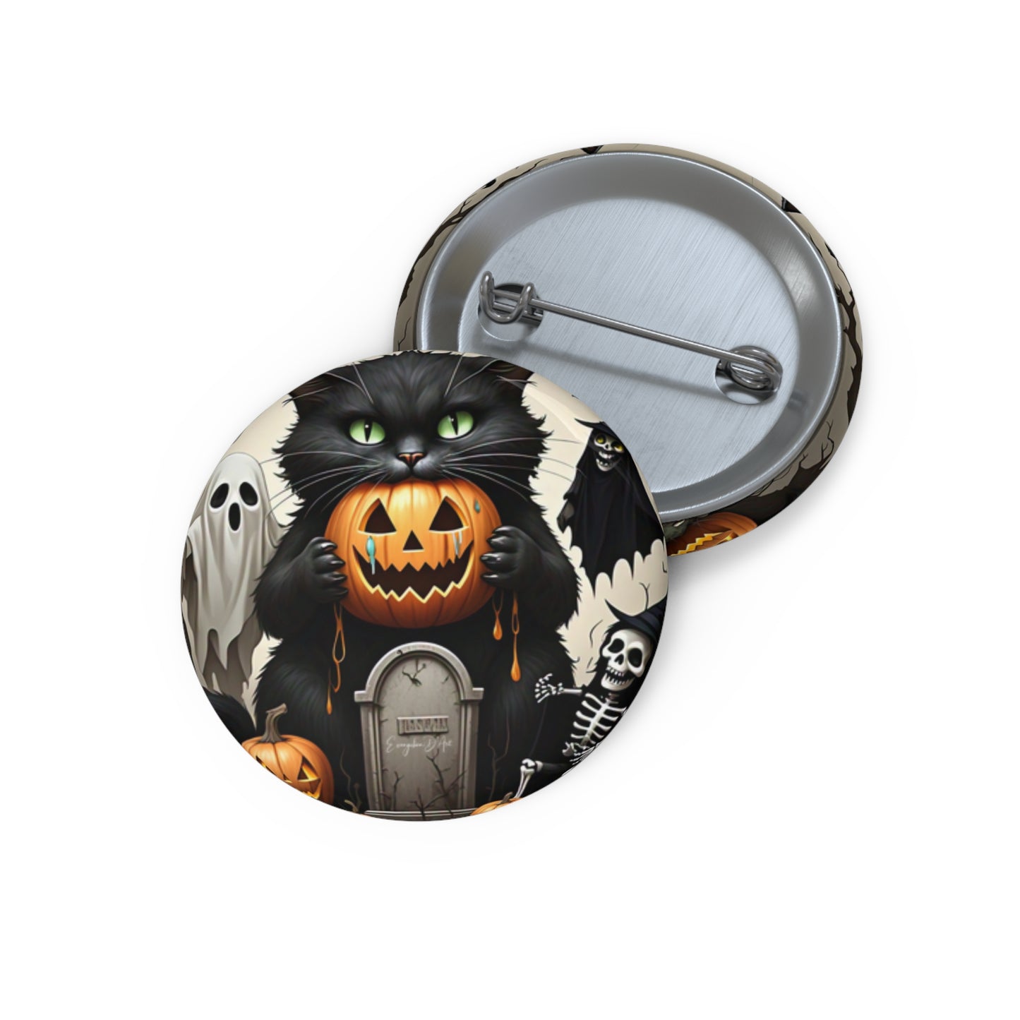 Halloween Pin Button,Spooky Accessory,Creepy Badge,Trick or Treat, Haunted, gift