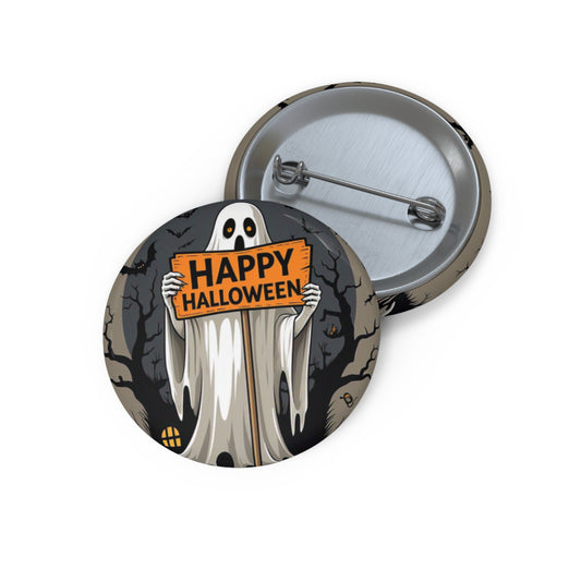 Halloween Ghost Pin Button,Spooky Brooch,Accessory,Creepy Gift,Happy Halloween